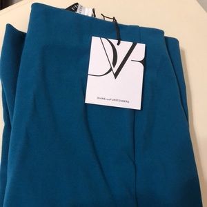 Peacock Blue/teal Diane Von Furstenberg Koto stretchy pencil skirt